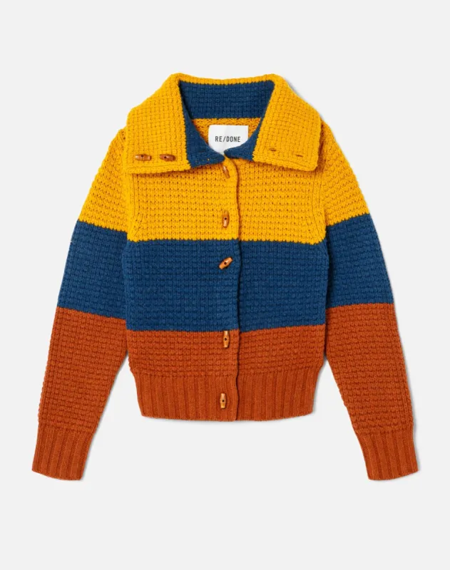 70s Sweater Jacket - Mustard Multi made by Re/Done
