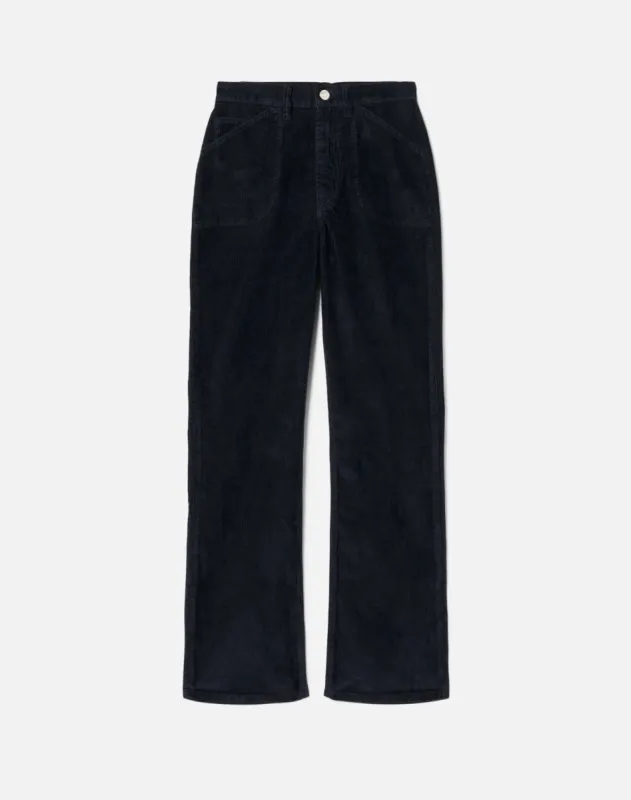 70s Corduroy Pocket Loose Flare - Navy sold by Re/Done
