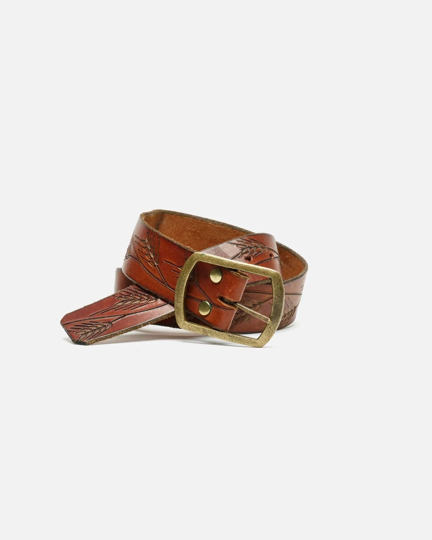 70s Wheat Embossed Leather Belt -#43 sold by Re/Done product image thumbnail 3