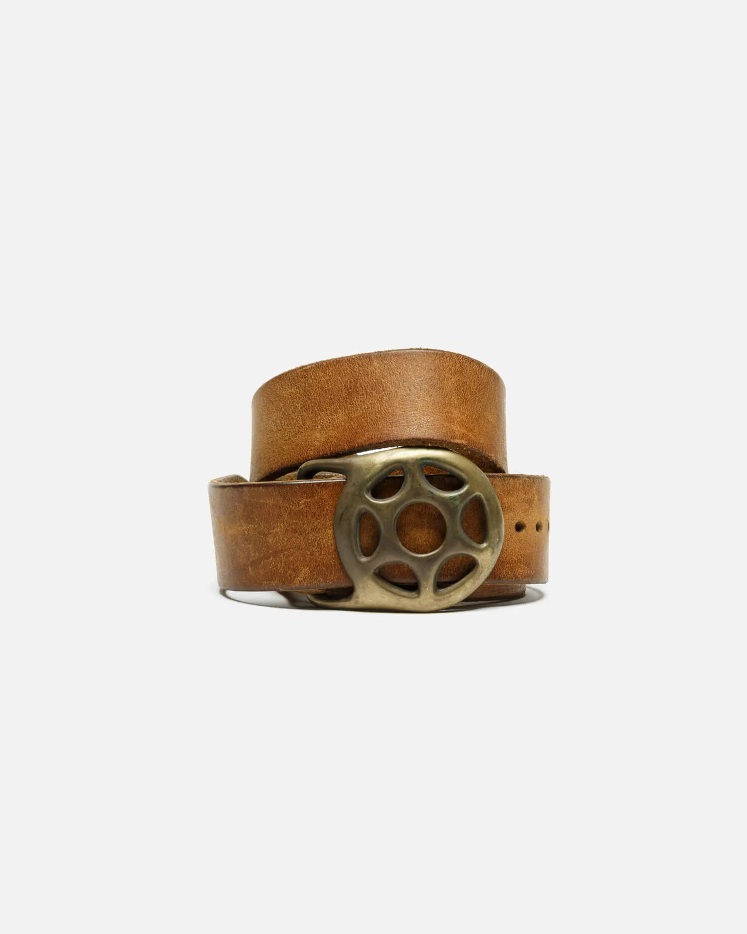 70s Round Brass Buckle Belt -#36 sold by Re/Done product image thumbnail 5