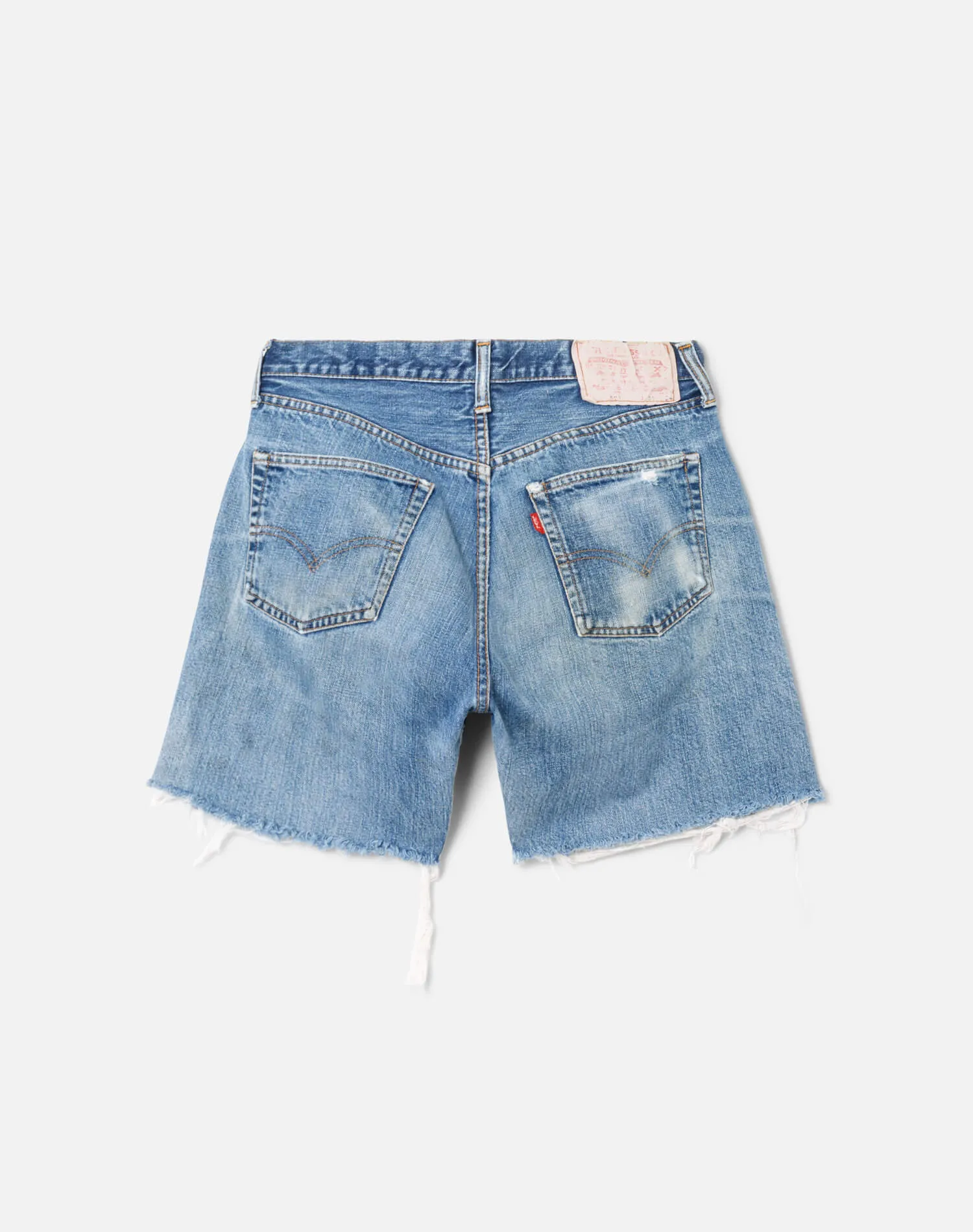 70s Big E Single Stitch Selvedge Cut Off Levi's 501 Shorts -#21 sold by Re/Done product image thumbnail 2