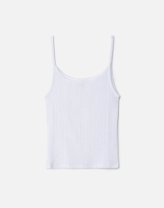 Hanes Varigated Jolie Tank - Optic White made by Hanes