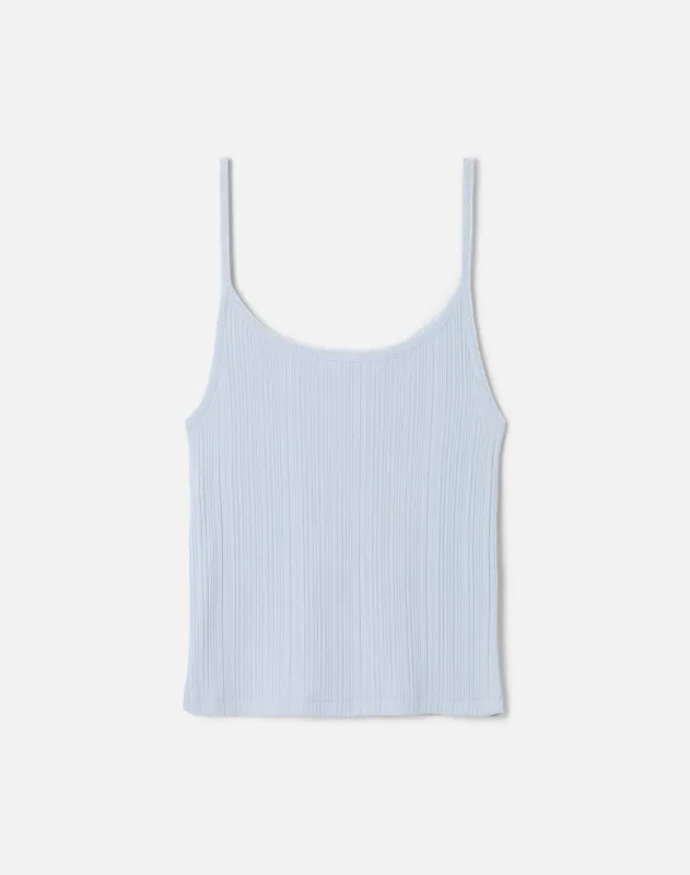 Hanes Varigated Jolie Tank - Light Blue sold by Re/Done