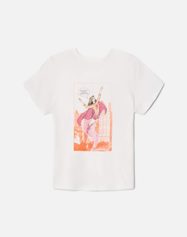 Classic "Superhero" Tee - Vintage White sold by Re/Done
