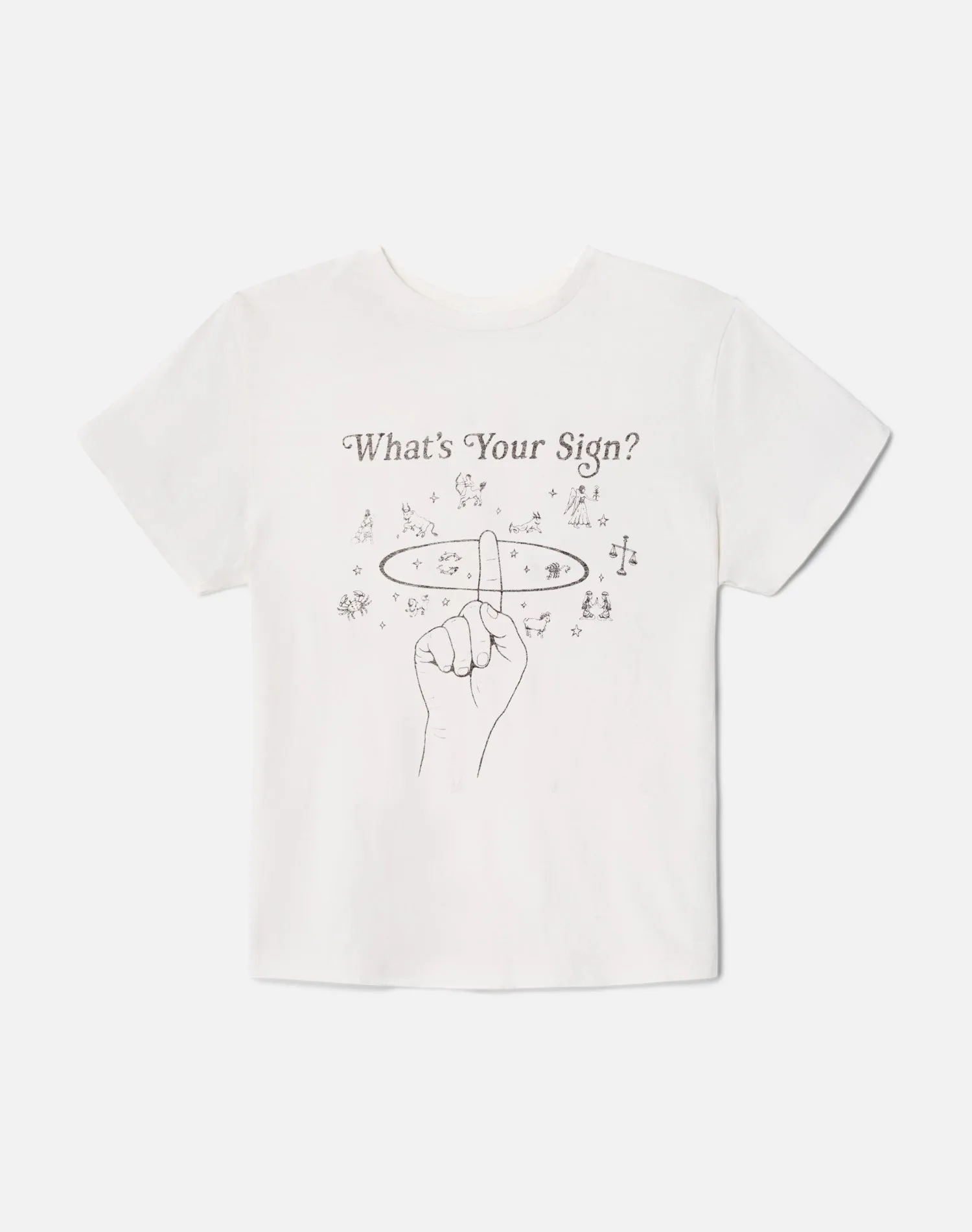 Classic "What's Your Sign" Tee - Vintage White sold by Re/Done