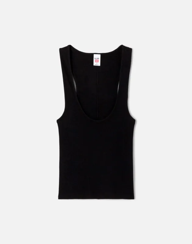 Hanes Cut Off Tank - Black made by Hanes