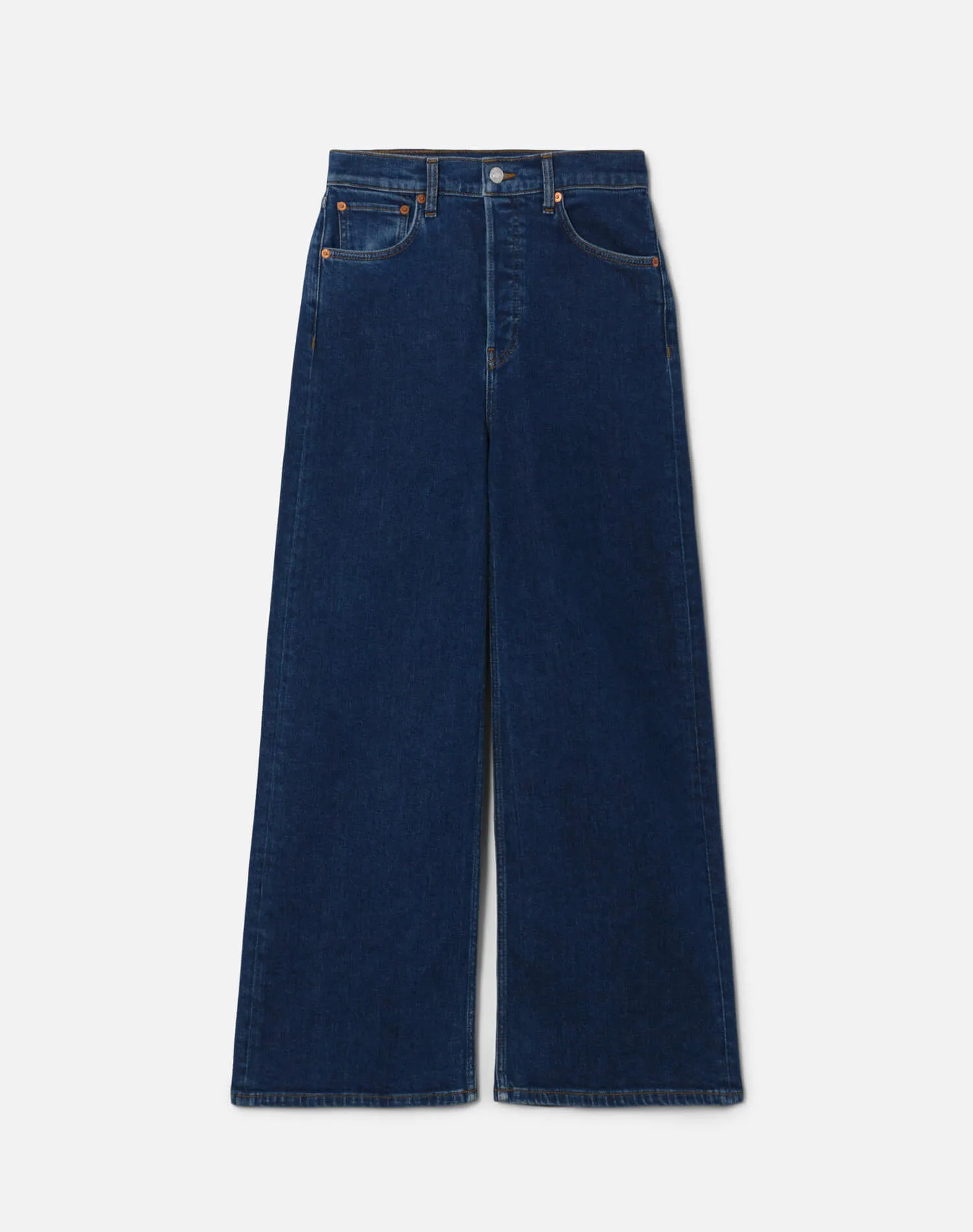 Comfort Stretch High Rise Wide Leg Crop - Heritage Rinse sold by Re/Done