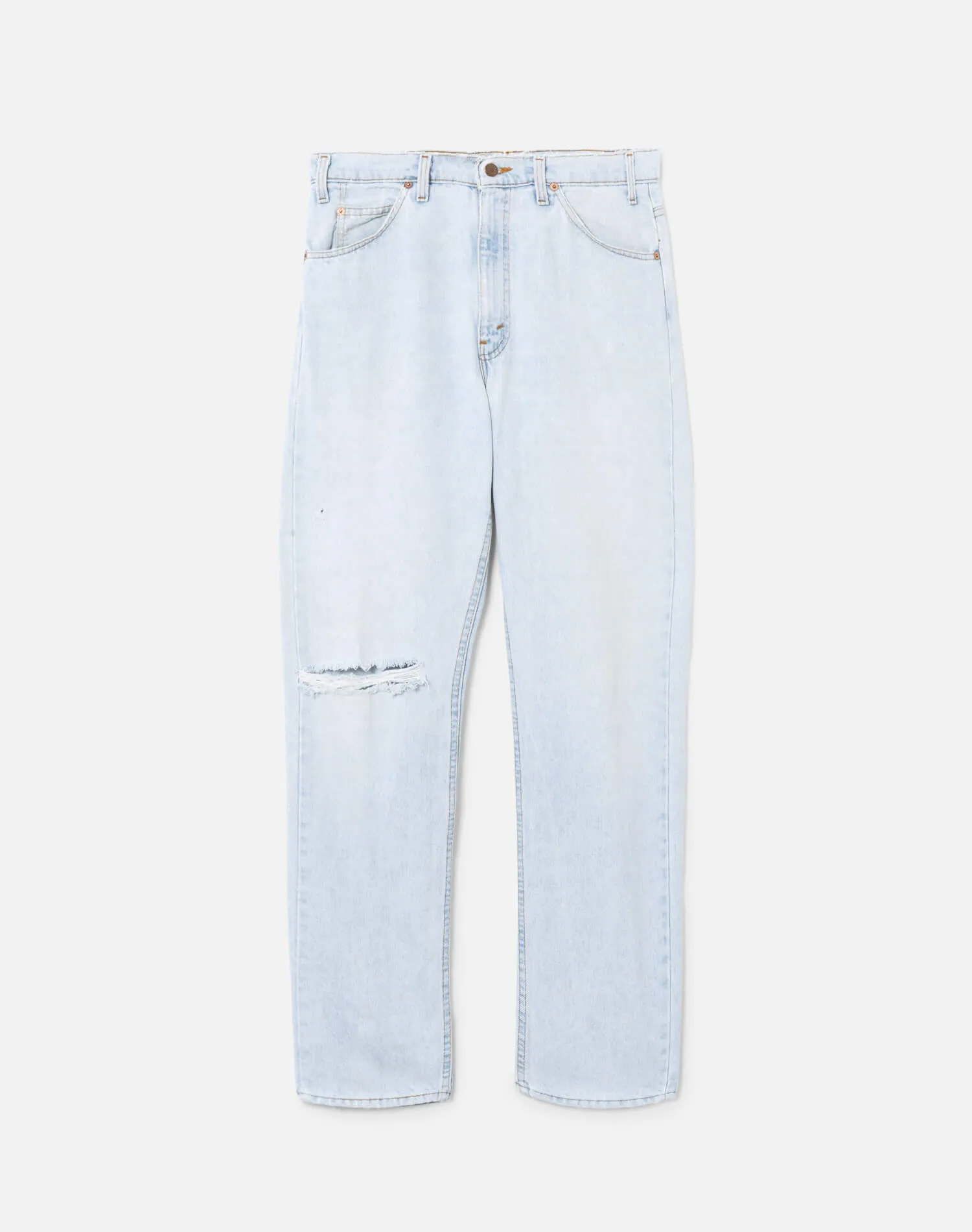 80s Distressed Orange Tab Levi's 505 -#29 sold by Re/Done