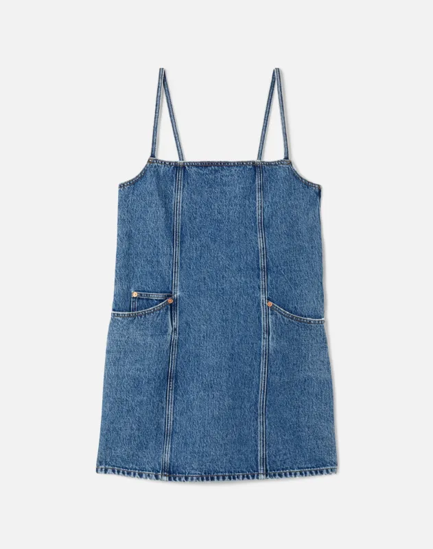 The Margo Mini Dress - Blue Mere made by Re/Done