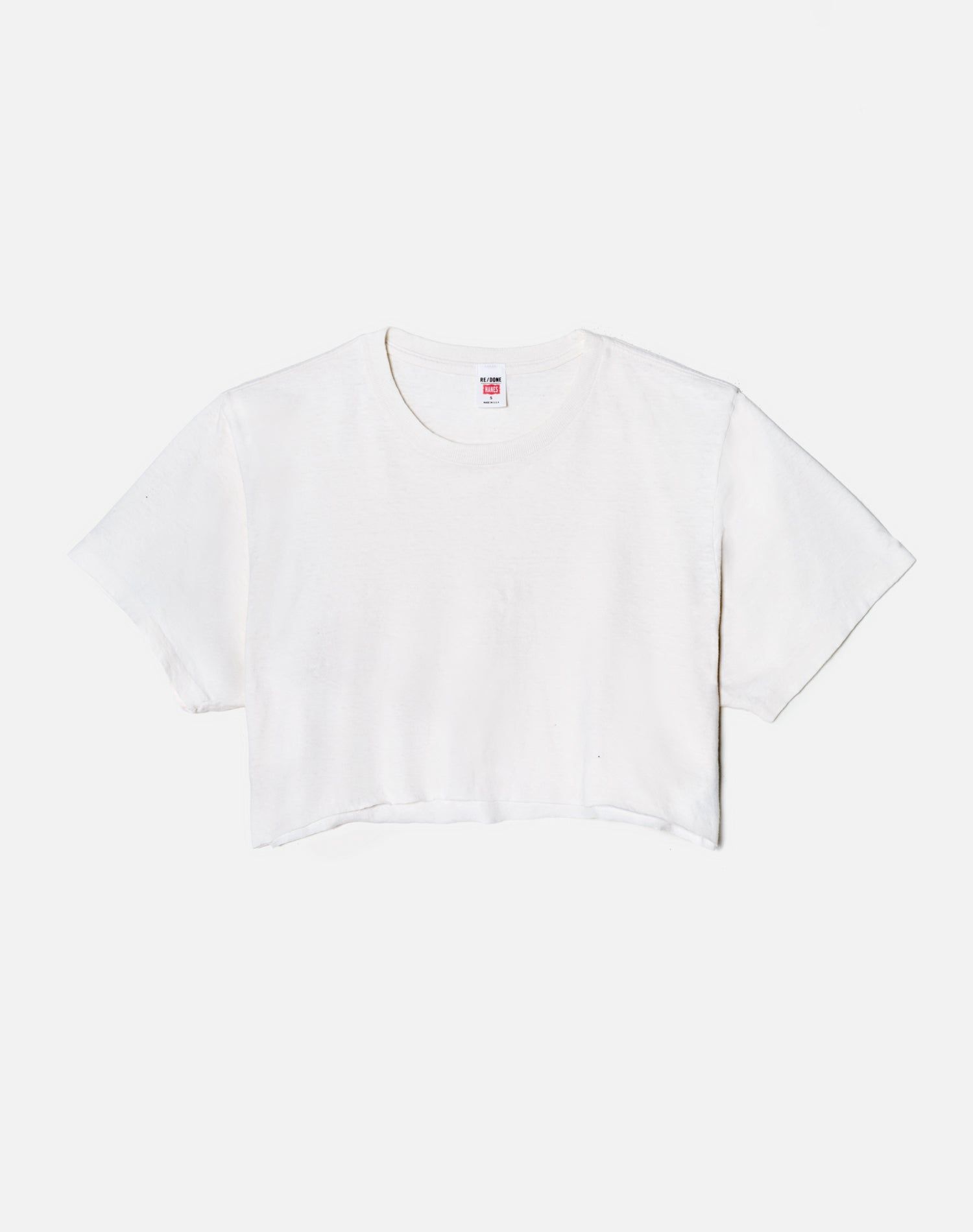 Cropped Loose Tee - White sold by Re/Done