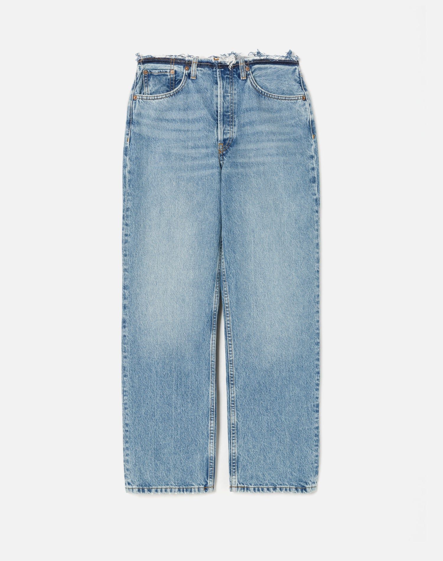 Raw Waist Low Slung - Cool Medium Blue sold by Re/Done