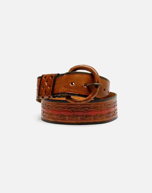 70s Embossed Leather Belt - #39 sold by Re/Done