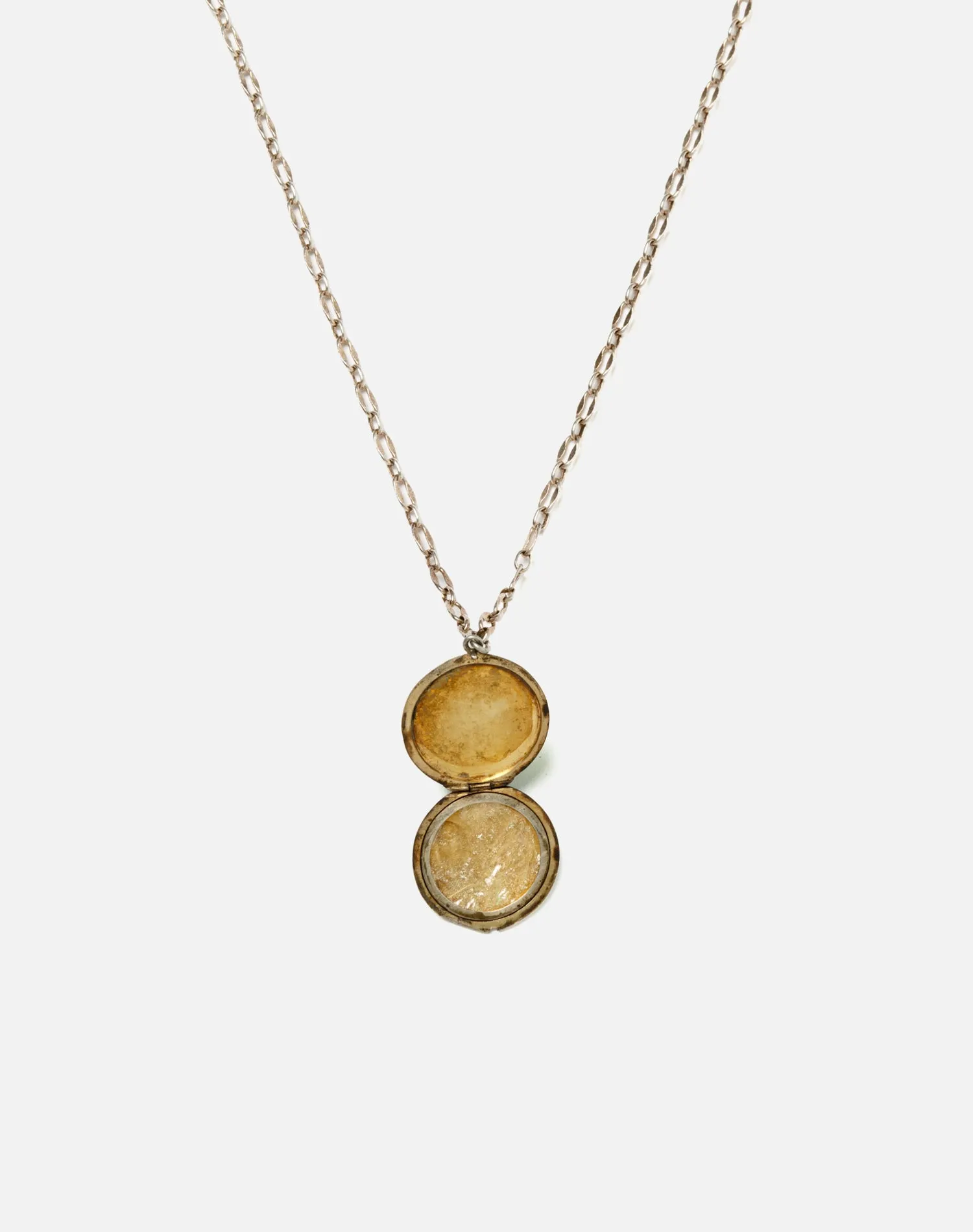 40s Sterling Guilloche Locket Necklace sold by Re/Done product image thumbnail 4