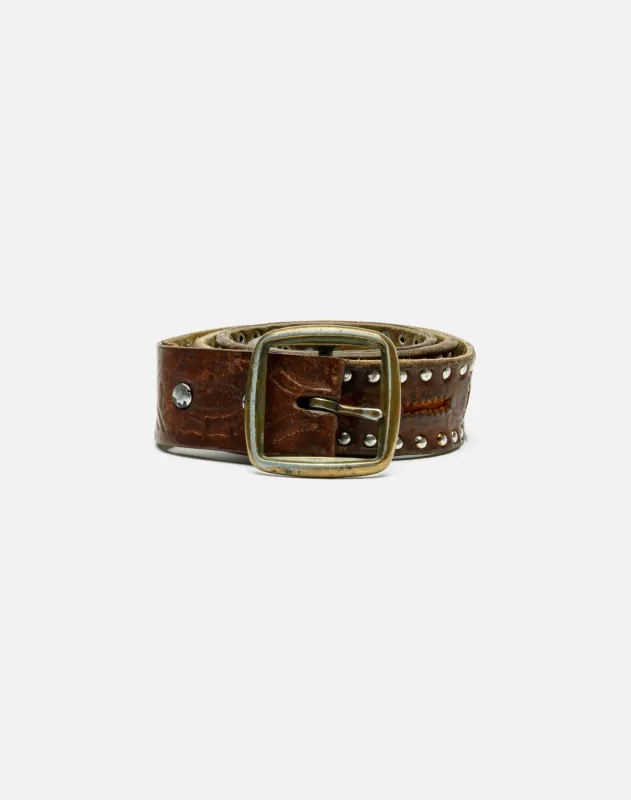 70s Leather Stud Belt sold by Re/Done