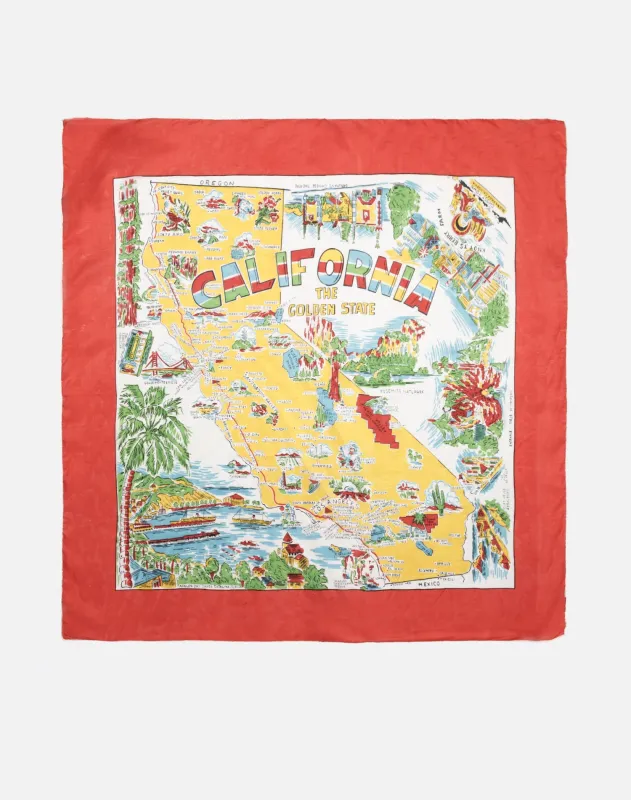 50s Silk California Souvenir Scarf sold by Re/Done