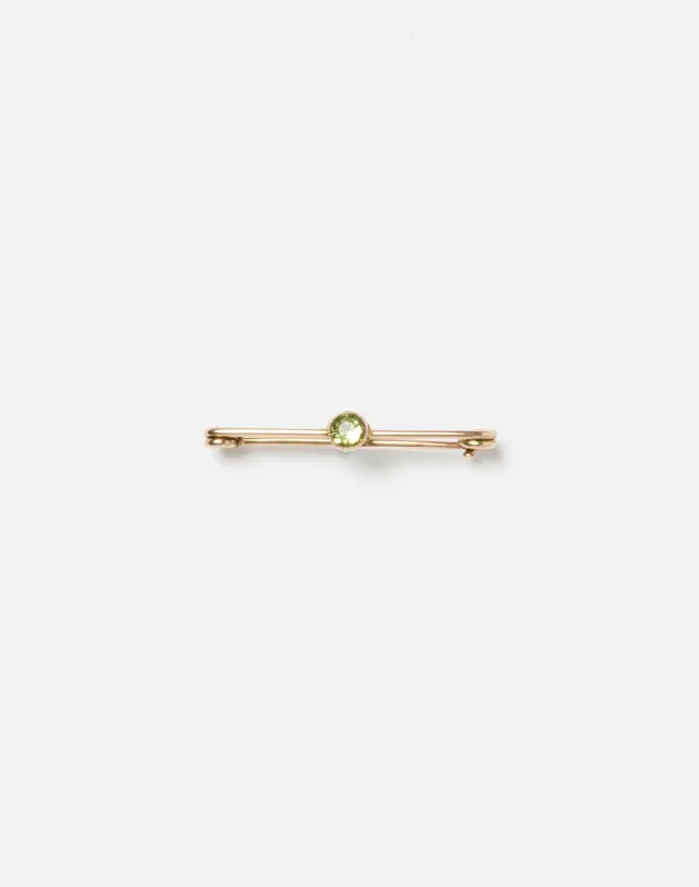 1900s 14k Gold and Peridot Broch Pin made by Re/Done