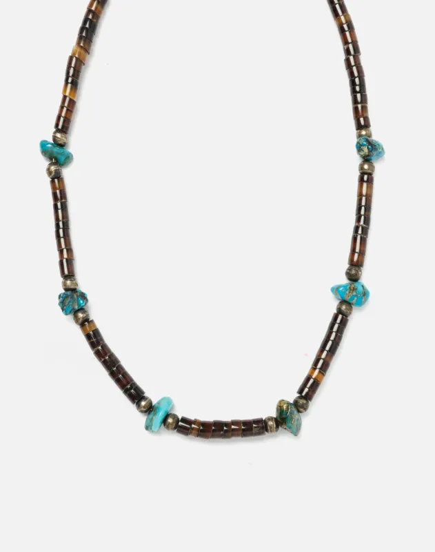 70s Heishi Shell and Turquoise Choker Necklace - #11 sold by Re/Done