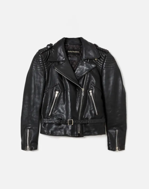 90s Harley Davidson Leather Jacket -#40 sold by Re/Done