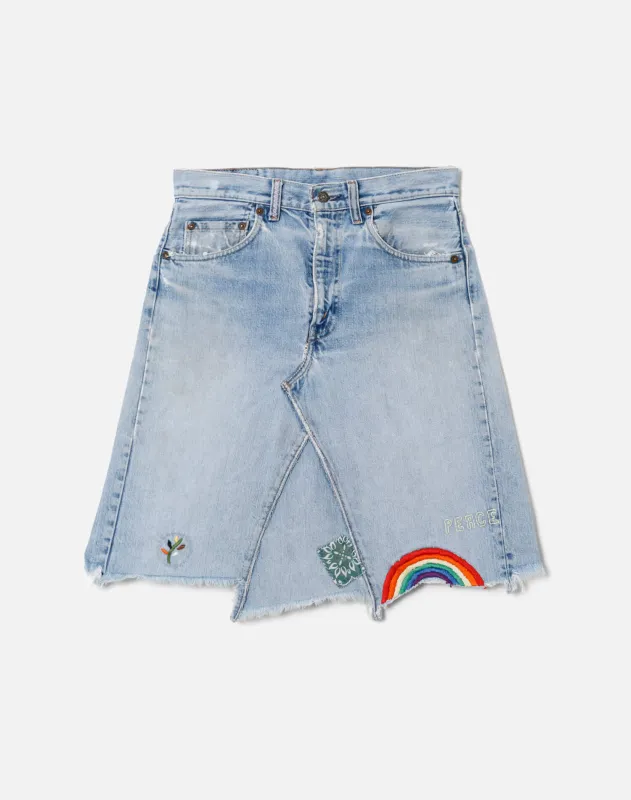 70s Embroidered Levi's Skirt -#53 sold by Re/Done