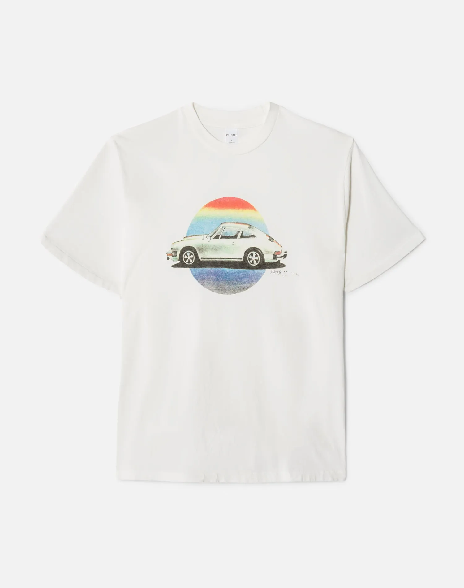 Loose "Porsche" Tee - Old White sold by Re/Done