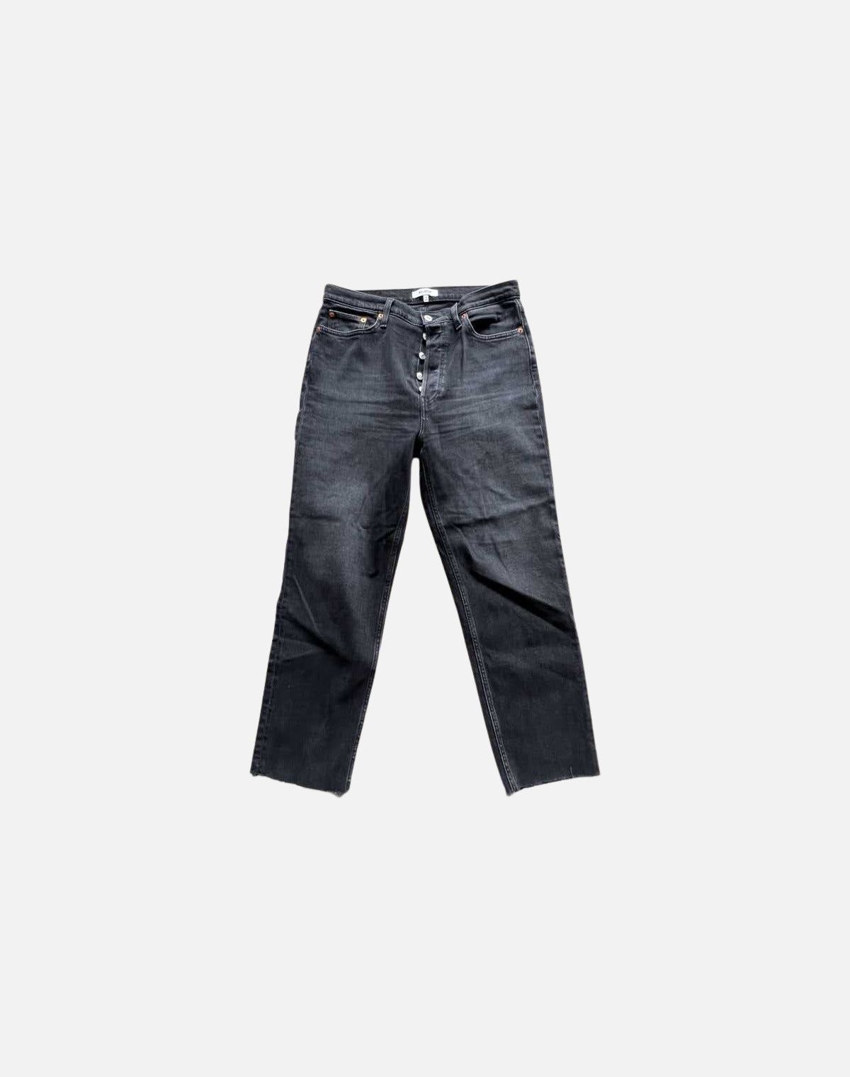 Comfort Stretch High Rise Stove Pipe - Washed Noir sold by Re/Done