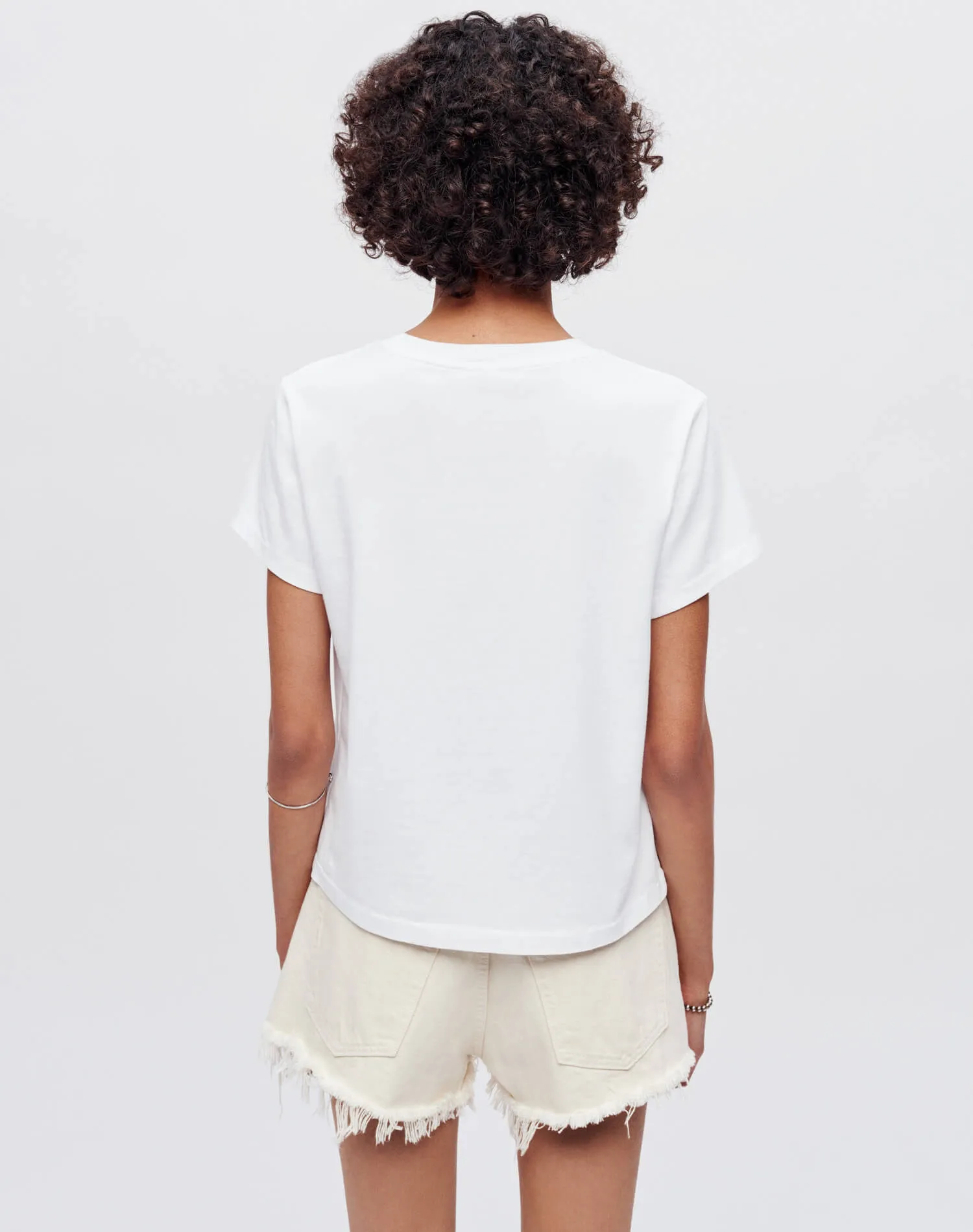 Classic "Pam" Tee - Optic White sold by Re/Done product image thumbnail 4