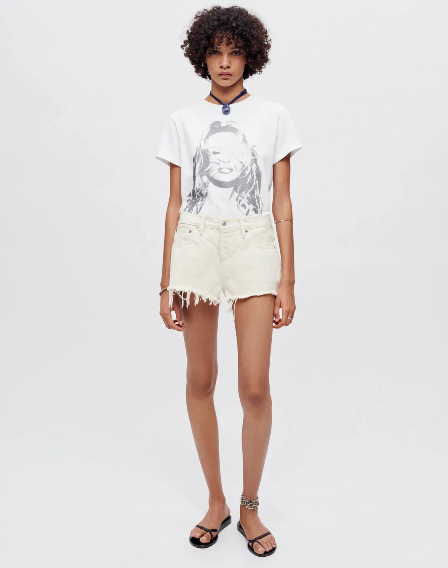 Classic "Pam" Tee - Optic White sold by Re/Done product image thumbnail 2