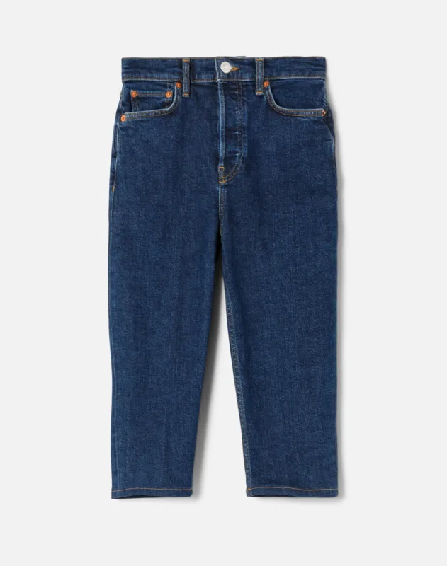 Pedal Pusher - Dark Rinse sold by Re/Done