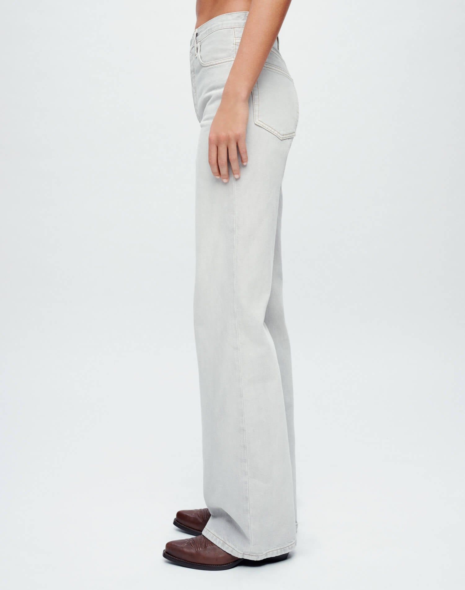 Ultra High Rise Wide Leg - Greyish sold by Re/Done product image thumbnail 4
