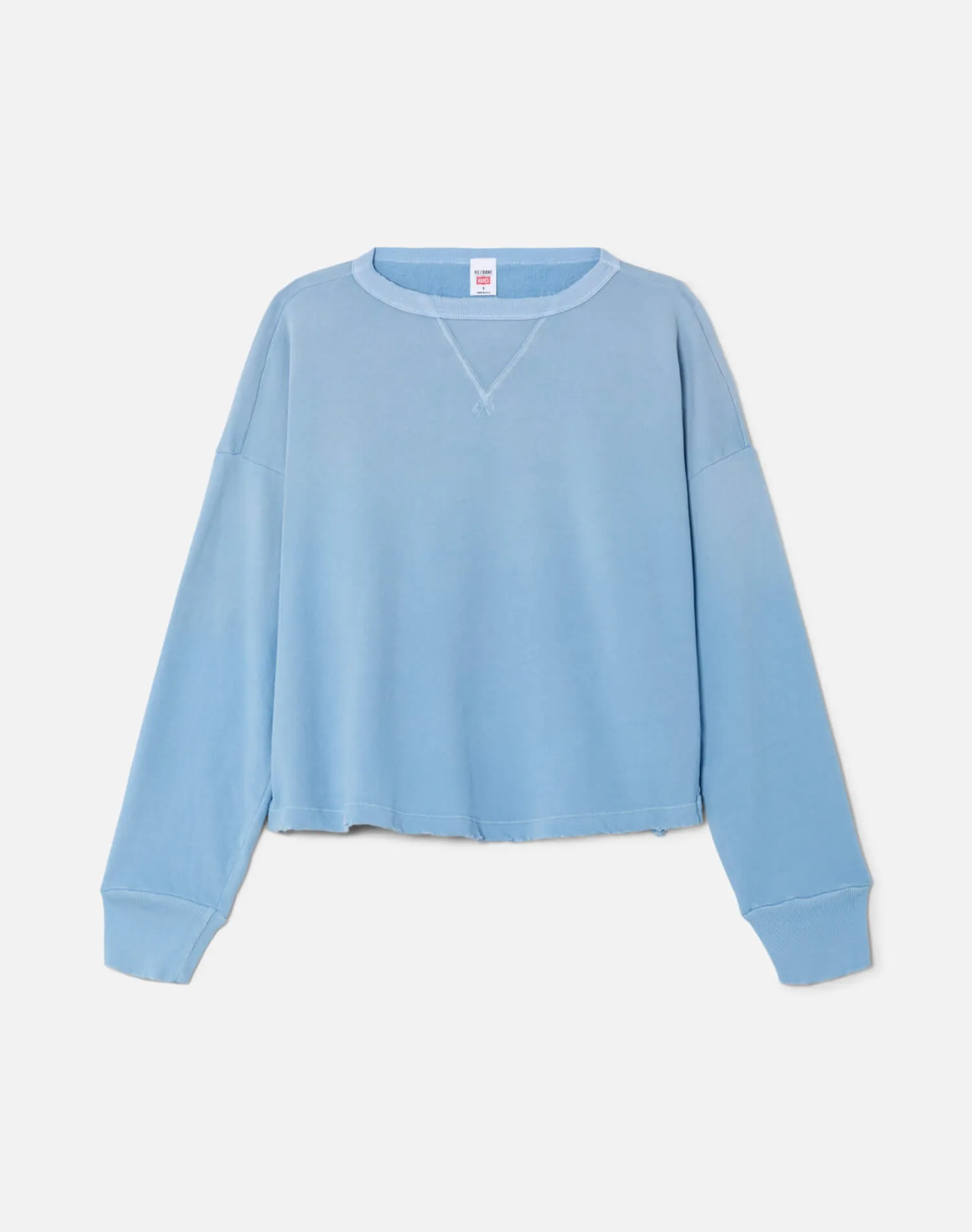 Hanes Boxy Crewneck Sweatshirt - Deep Blue sold by Re/Done
