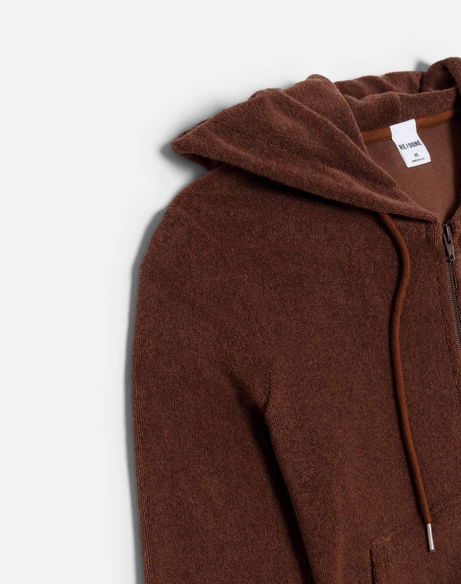 Shrunken Terry Hoodie - Brunette sold by Re/Done product image thumbnail 3