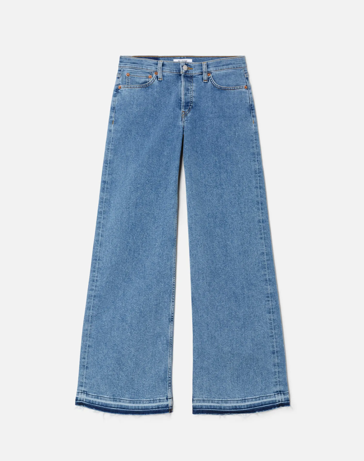 Comfort Stretch Mid Rise Wide Leg - Azulito sold by Re/Done