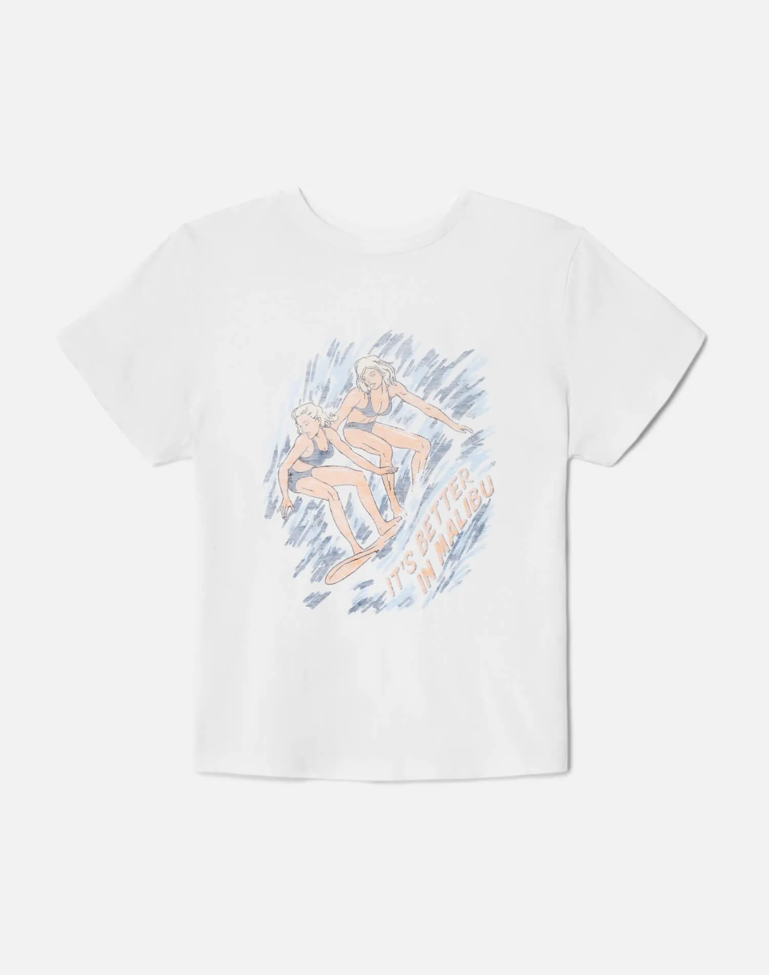 Classic "Surfer Girls" Tee - Optic White sold by Re/Done