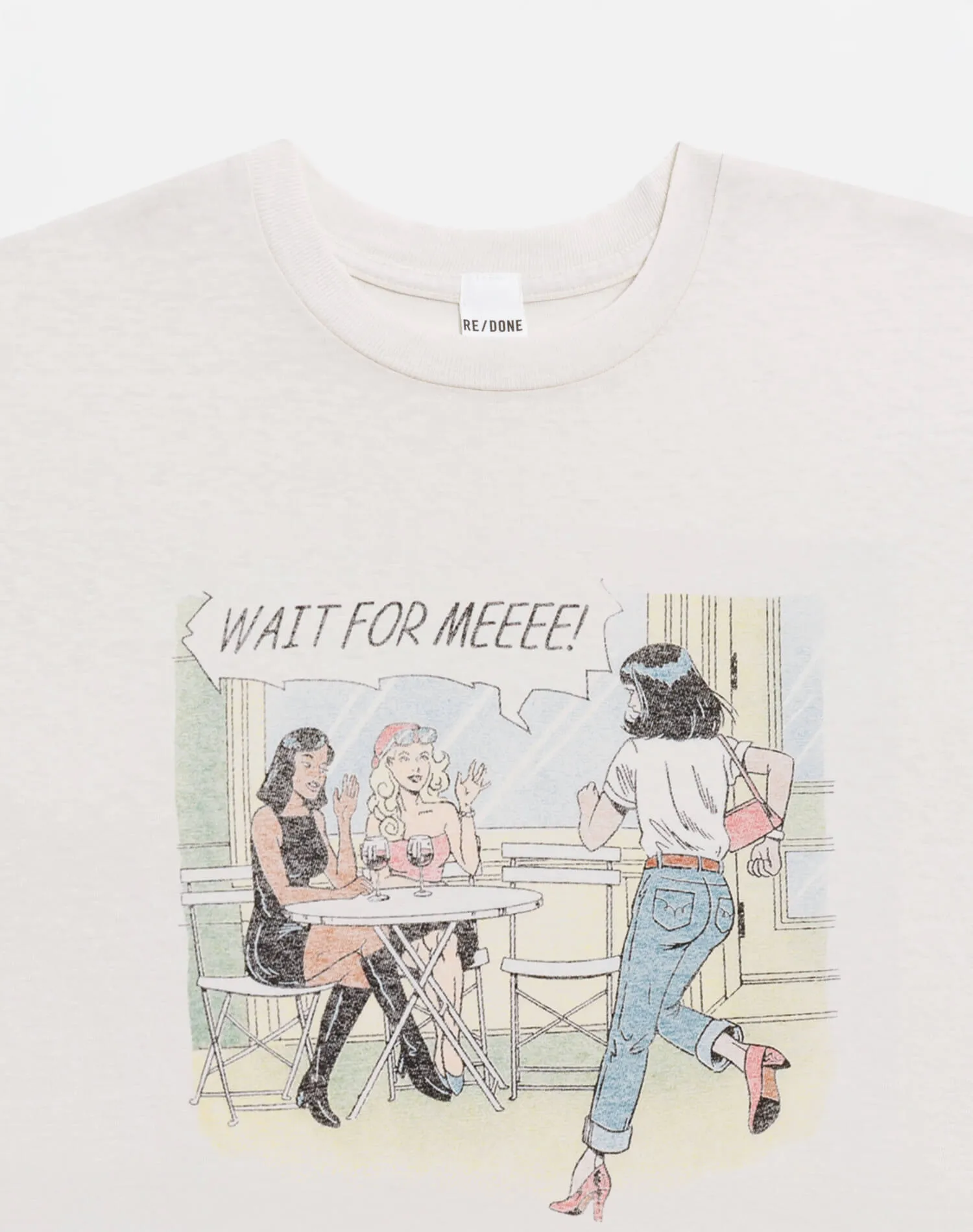 Classic "Drinks" Tee - Vintage White sold by Re/Done product image thumbnail 3