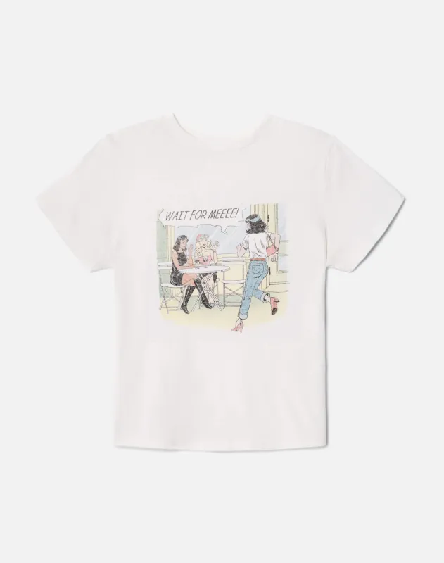 Classic "Drinks" Tee - Vintage White sold by Re/Done