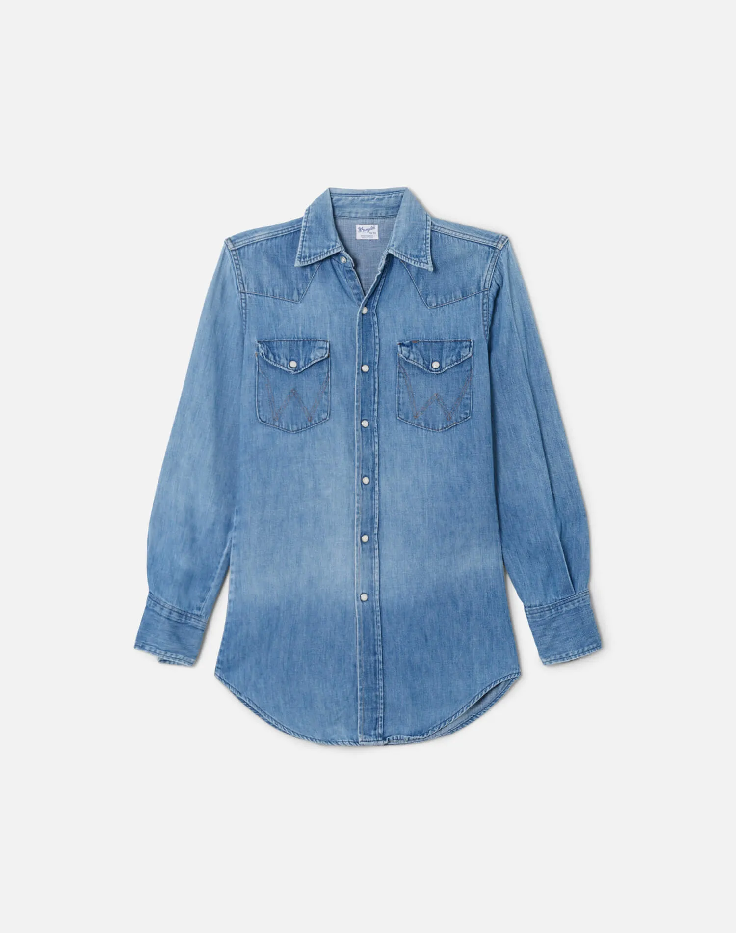 70s Wrangler Denim Pearl Snap Shirt -#33 sold by Re/Done