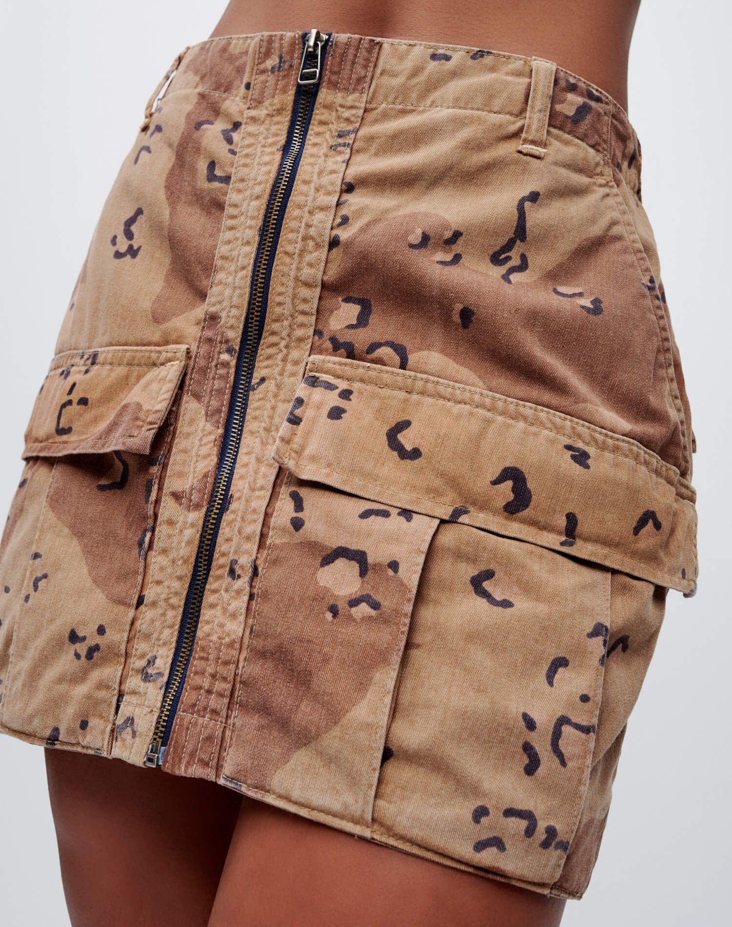 Upcycled Cargo Skirt - Desert Camo sold by Re/Done product image thumbnail 5