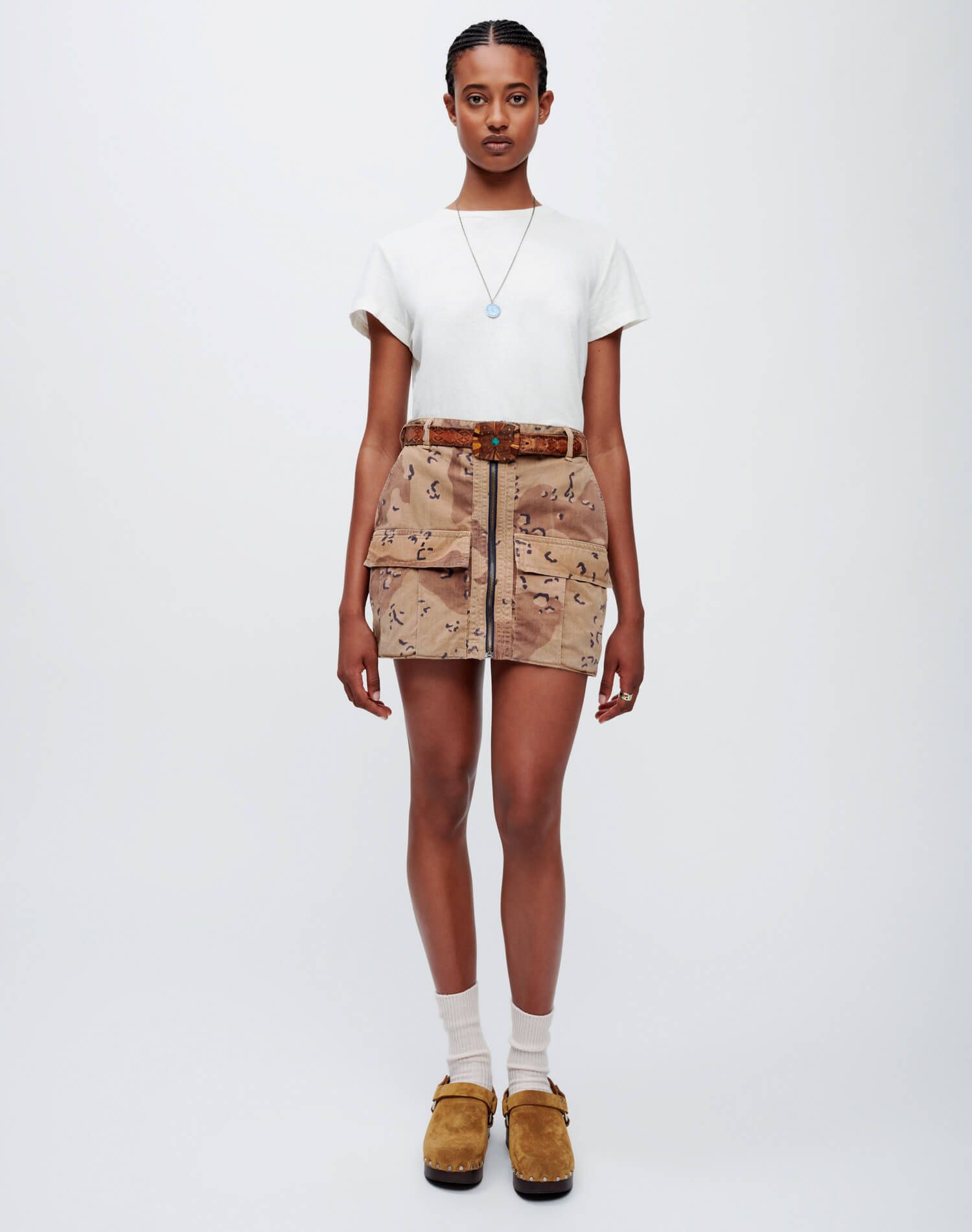 Upcycled Cargo Skirt - Desert Camo sold by Re/Done product image thumbnail 2