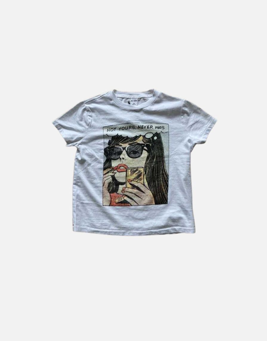 Classic "Not Yours" Tee - Optic White sold by Re/Done