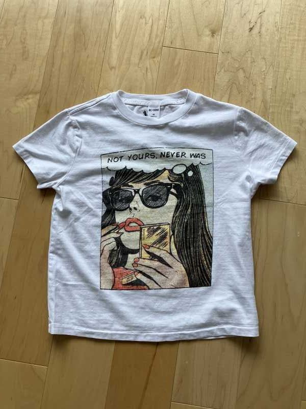 Classic "Not Yours" Tee - Optic White sold by Re/Done product image thumbnail 4