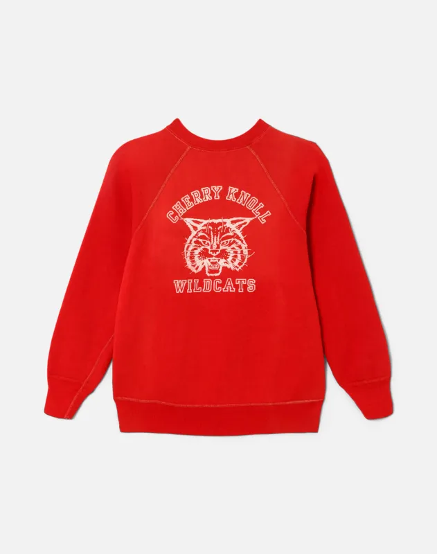 60s Wildcats Flocked Sweatshirt -#46 sold by Re/Done