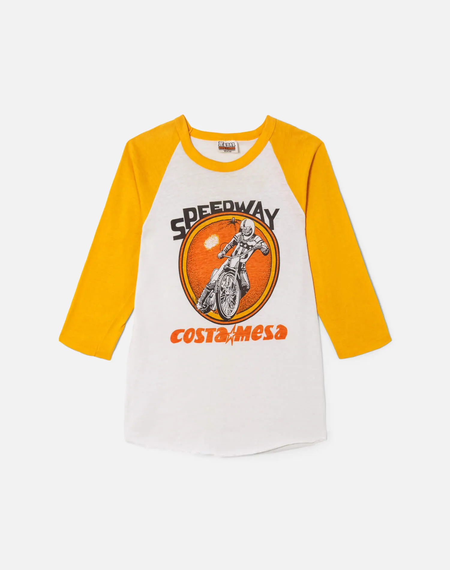 70s Hanes Raglan Speedway Tee sold by Re/Done