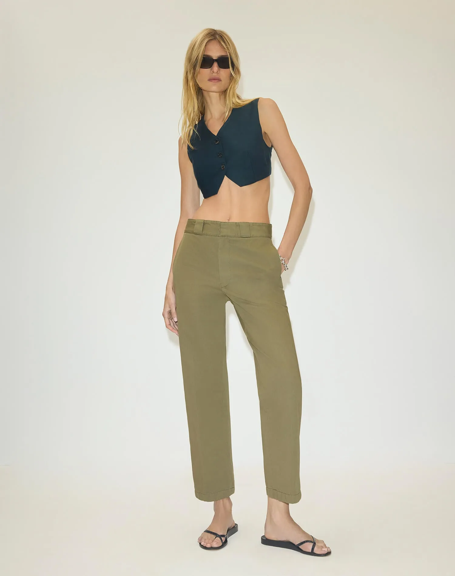 The Ollie Pant - Army Green sold by Re/Done product image thumbnail 3