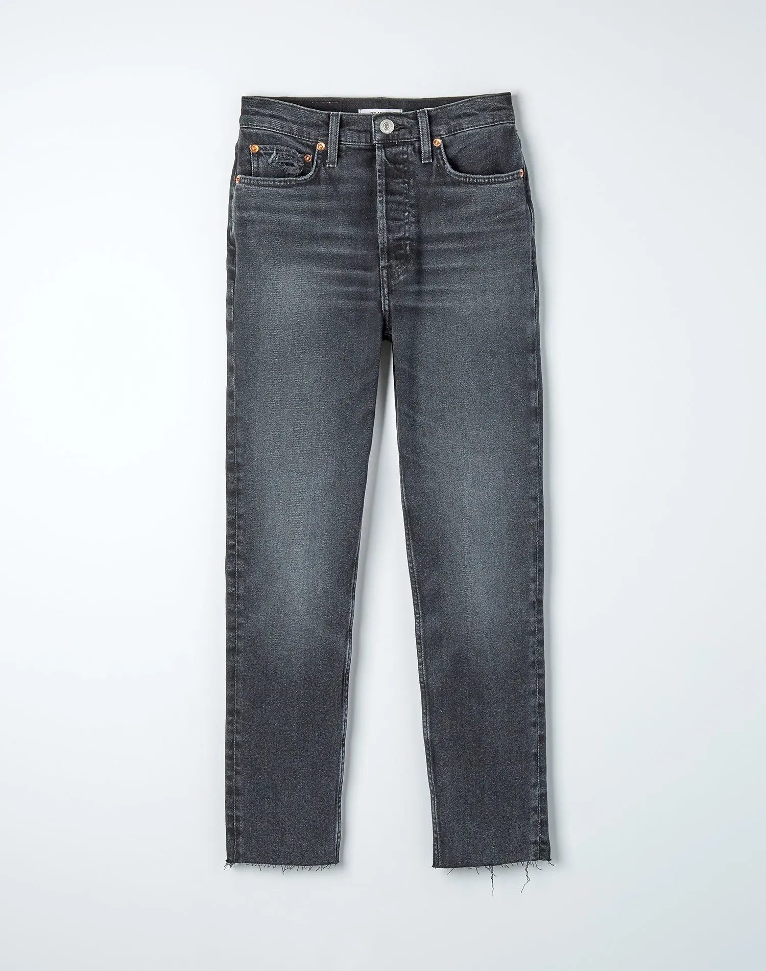 Comfort Stretch High Rise Ankle Crop - Grey 1 sold by Re/Done