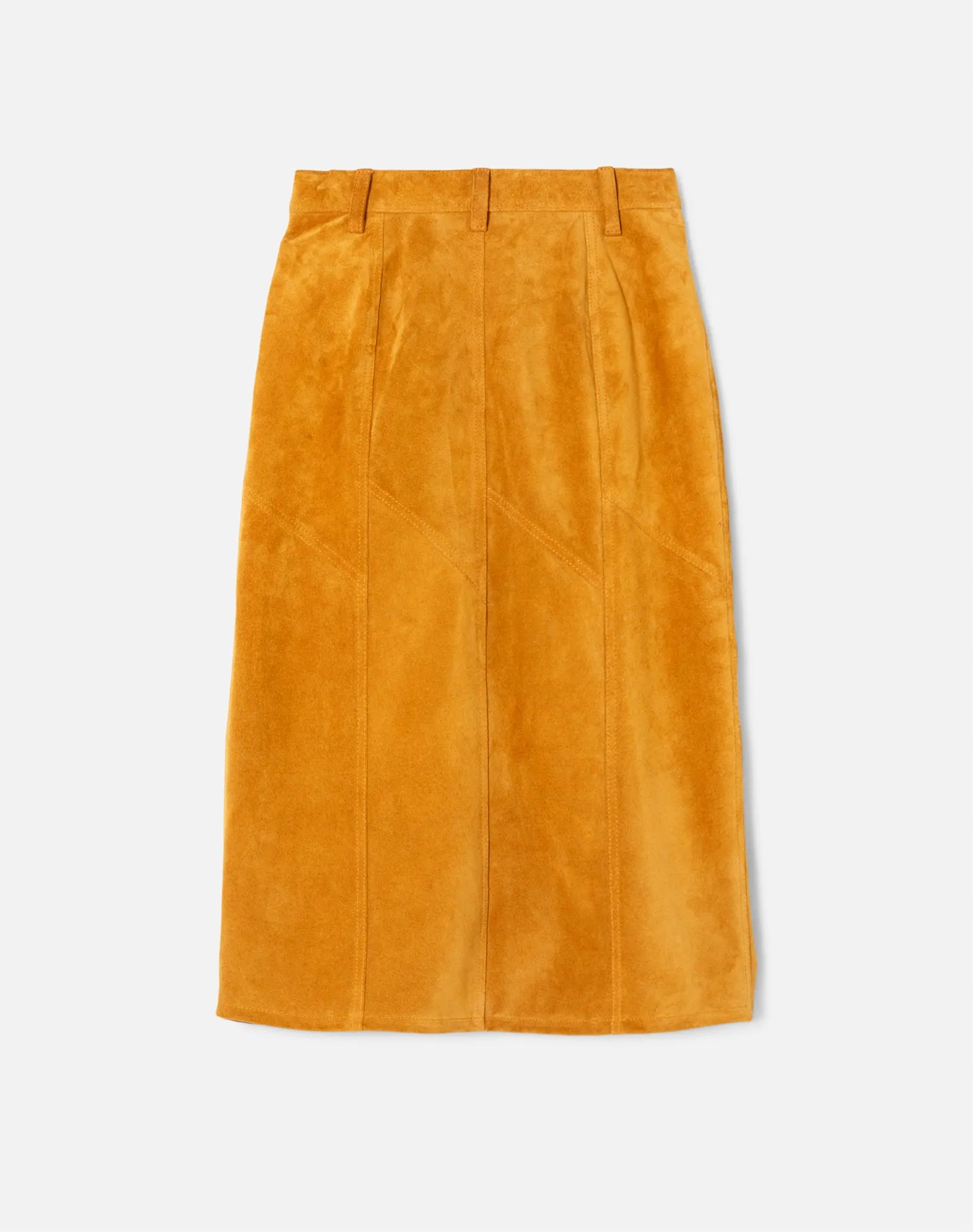 Paneled Midi Skirt - Tan Suede sold by Re/Done product image thumbnail 2