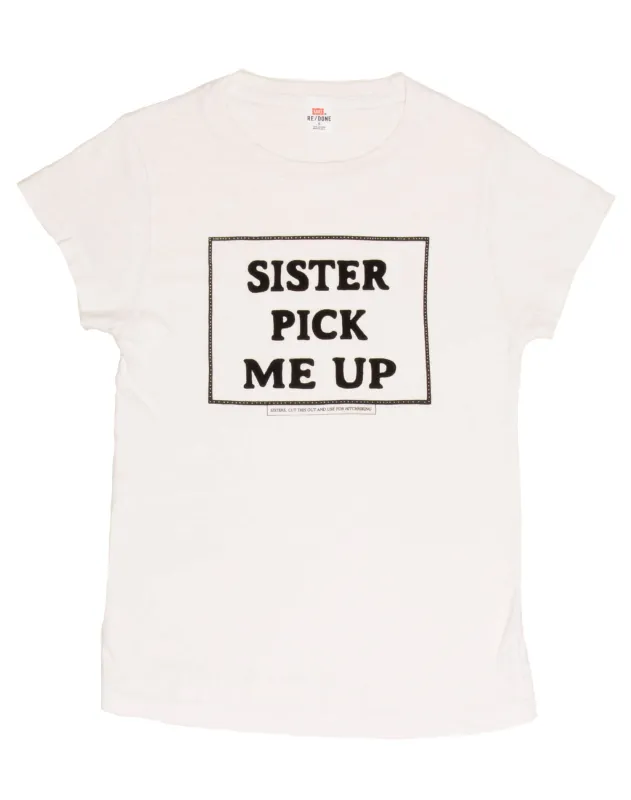 Slim "Sister Pick Me Up" Tee -  Vintage White sold by Re/Done