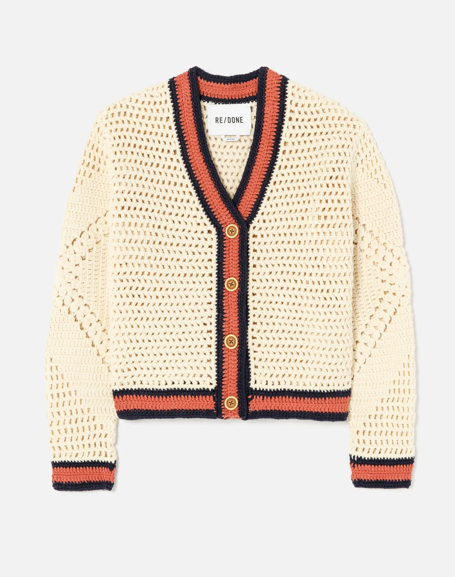 50s Vneck Cardigan - Linen Multi sold by Re/Done