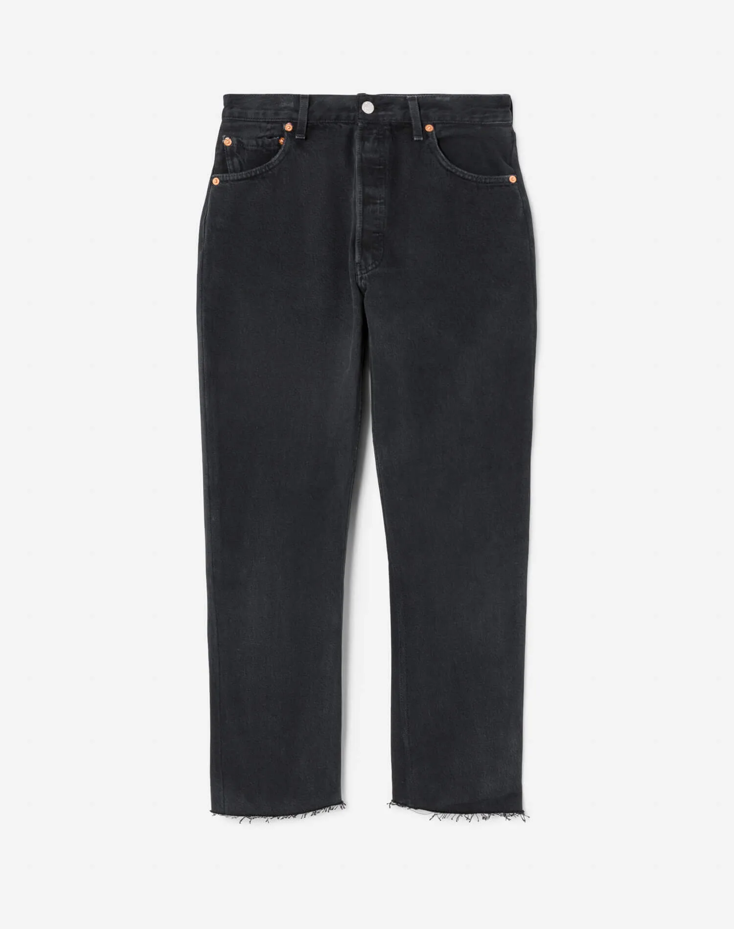 Levi's Black High Rise Stove Pipe - Black Overdyed sold by Re/Done
