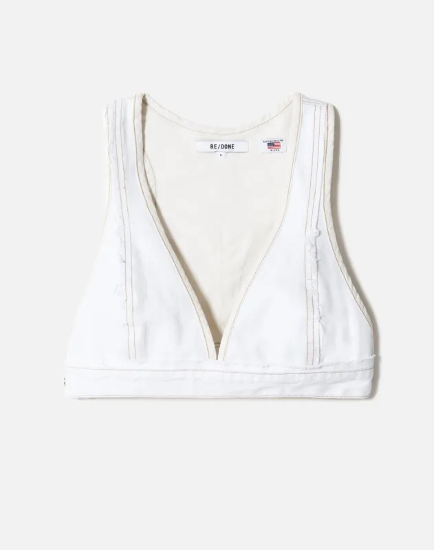 Bra Top - White made by Re/Done