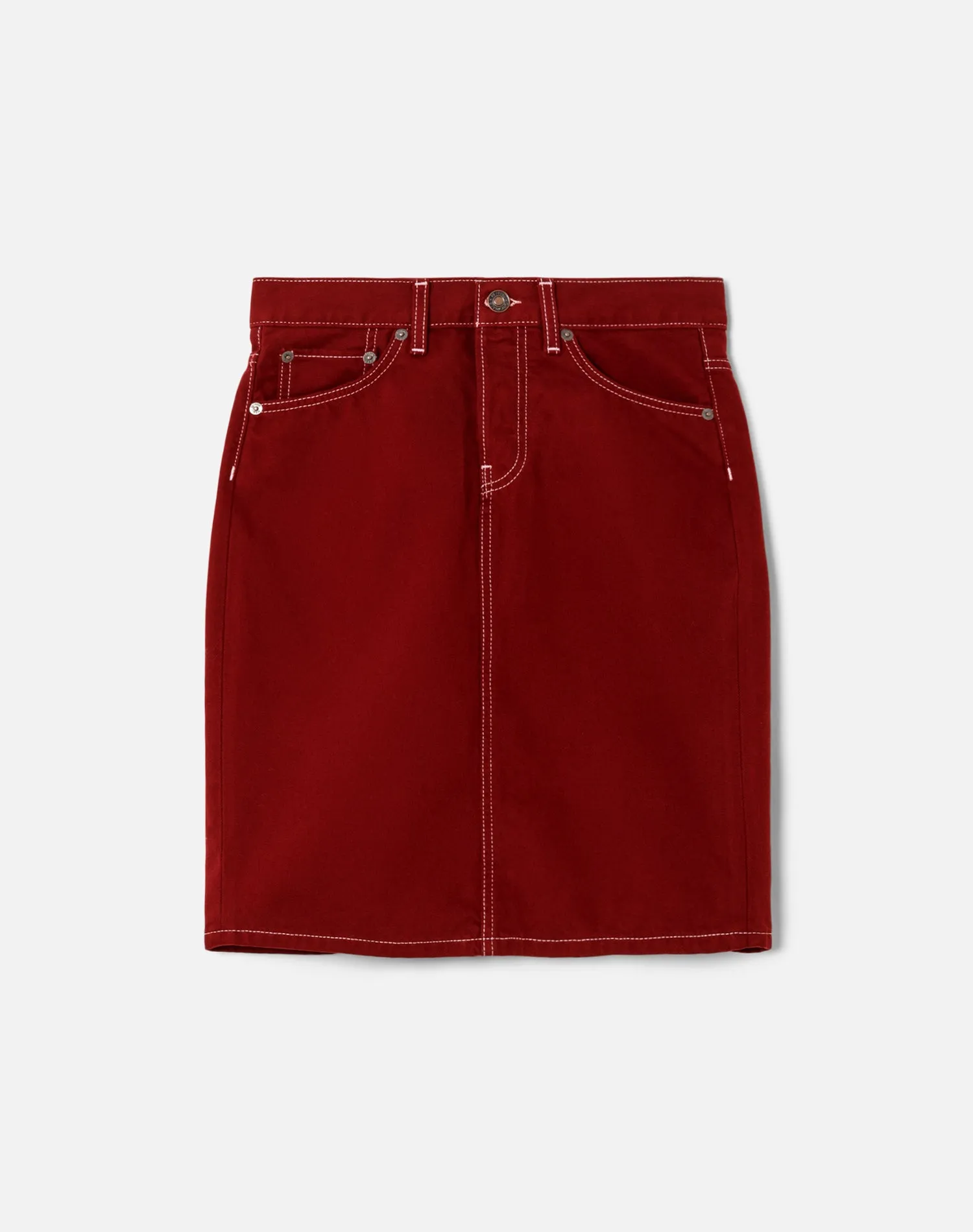 Mid Rise Pencil Skirt - Currant sold by Re/Done